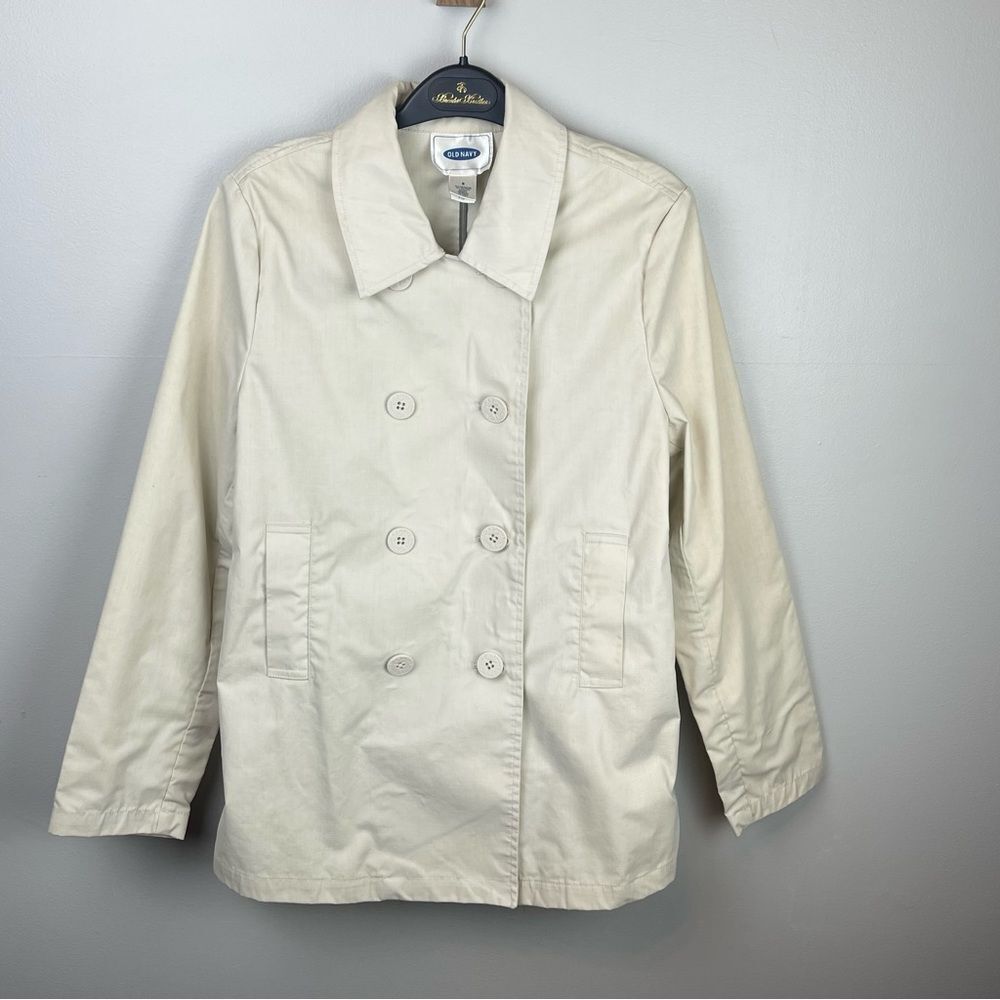 Old Navy Lightweight Button Up Jacket Light Tan Cotton S